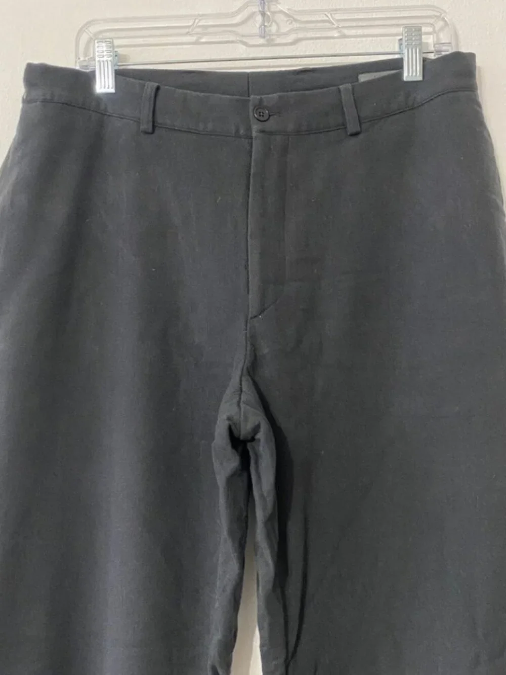 John Varvatos Wool Pants Flap Back Pockets Italy Off Black Size 50 IT
